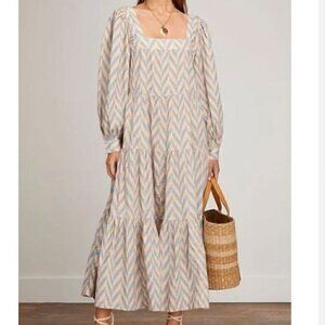 Ulla Johnson Striped Georgina Dress in Birch Size 10 New With Tags